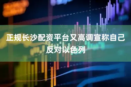 正规长沙配资平台又高调宣称自己反对以色列